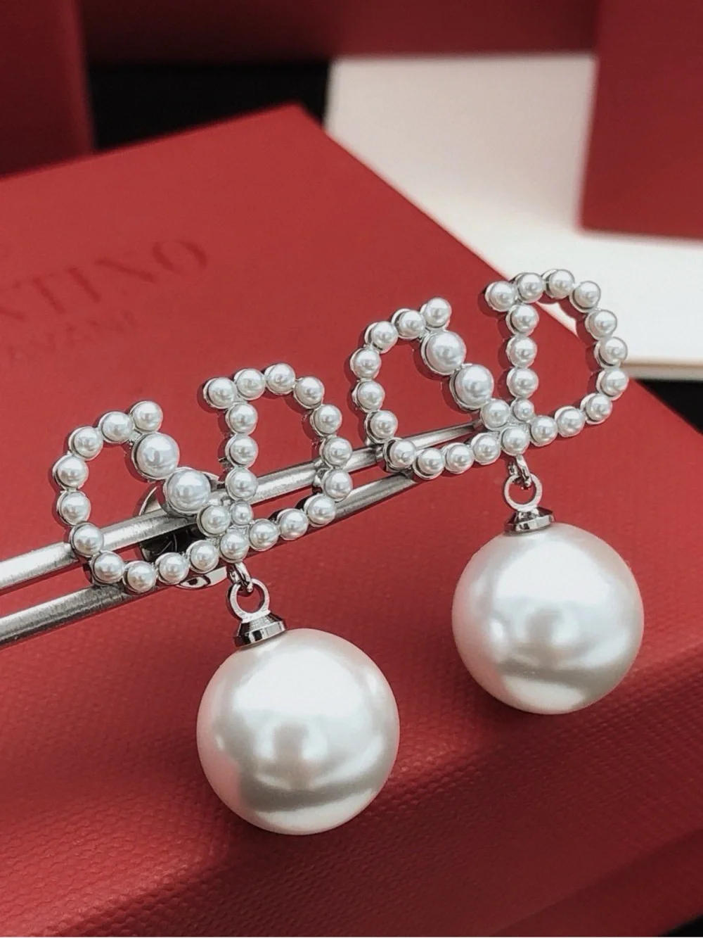 Valentino earrings crystal